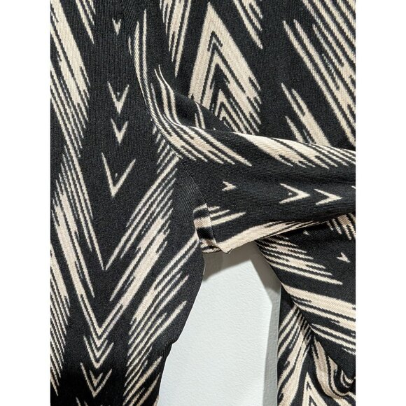 Chico's Travelers Pants Size 2 (L) Black and Tan Patterned Wide-Leg Pants Boho - Picture 14 of 16